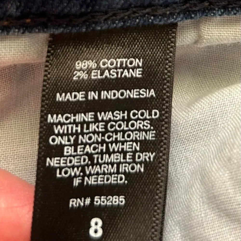 Express Women's Girlfriend Patchwork Medium Wash Relaxed Fit Jeans Size 8 - Picture 5 of 13